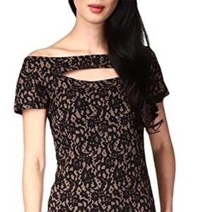 MICHAEL Michael Kors Lace Jacquard Off Shoulder Top Suntan